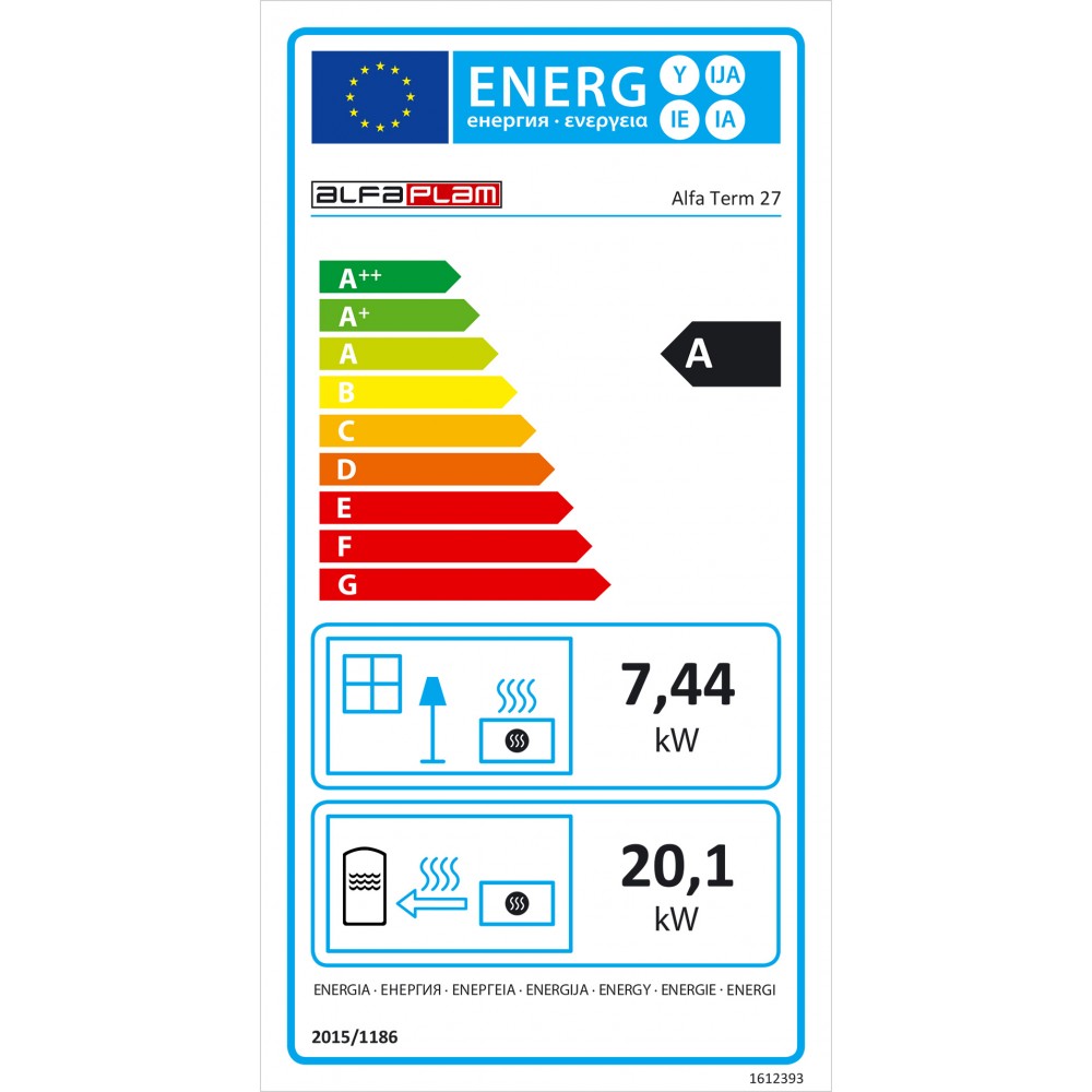 Мalkinė krosnelė viryklė su vandens konturu Alfa Plam Alfa Term 27 Balta, 27.56kW | Malkinė viryklės |  |