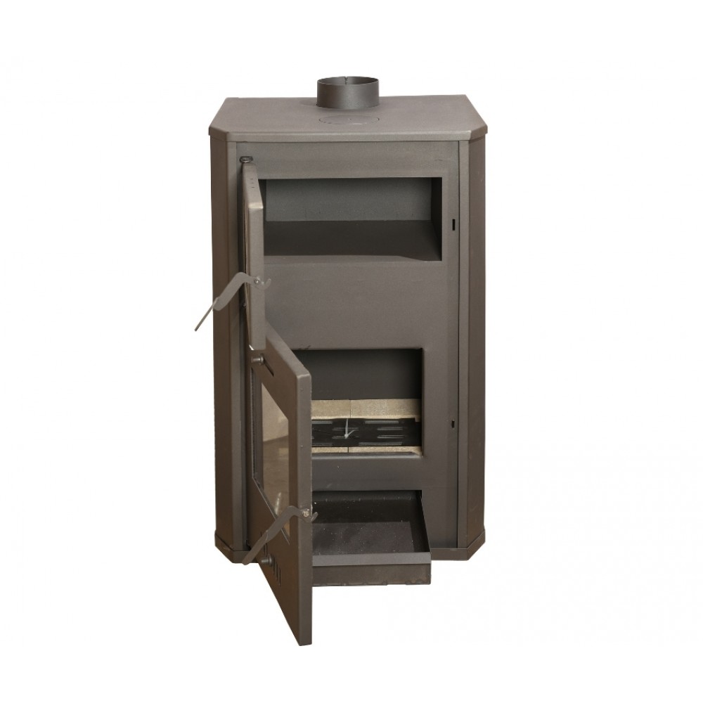 Malkinė krosnelė su vandens kontūru ir su orkaite Balkan Energy Rosana Ceramic, 18.56kW - 24.56kW | Krosneles su orkaite | Krosnelės |