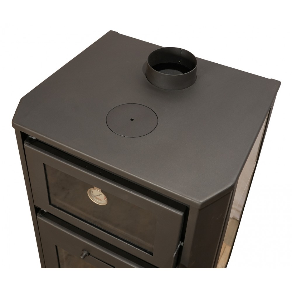 Malkinė krosnelė su vandens kontūru ir su orkaite Balkan Energy Rosana Ceramic, 18.56kW - 24.56kW | Krosneles su orkaite | Krosnelės |