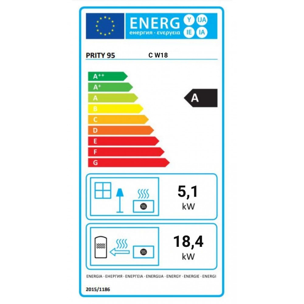 Židinys su vandens kontūru Prity C W18, ketaus, 23.5kw | Židiniai su vandens kontūru | Židiniai |