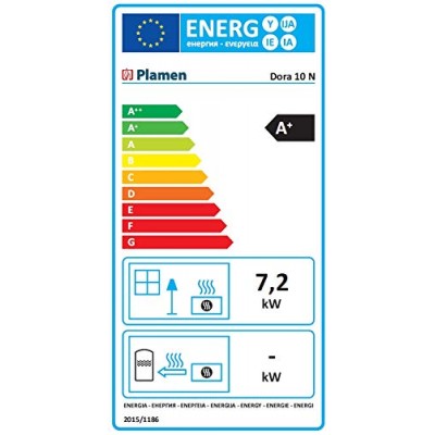 Malkinė krosnelė Plamen Dora 10N žalias, 7.2kW - Krosnelės