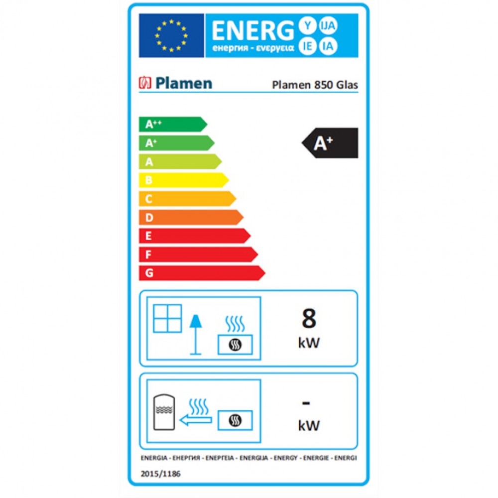 Мalkinė krosnelė viryklė Plamen 850 Glas N, 8kW | Krosneles su orkaite | Krosnelės |