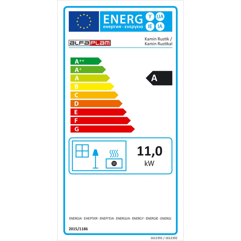 Malkinė krosnelė Alfa Plam Rustikal su ketaus durimis, 11 kW | Malkinės krosnelės | Krosnelės |