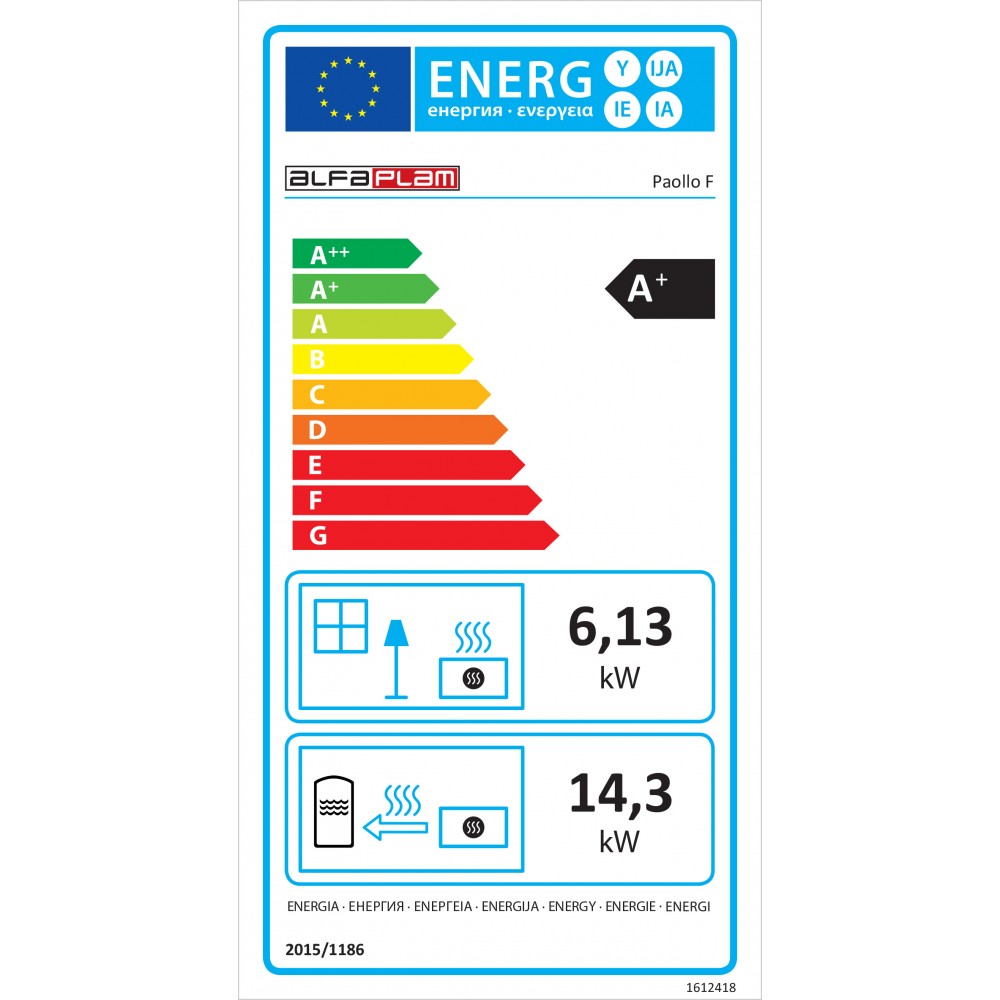 Malkinė krosnelė su vandens kontūru ir su orkaite Alfa Plam Paollo F, 20 kW | Malkines krosneles su vandens konturu | Malkinė krosnelės |