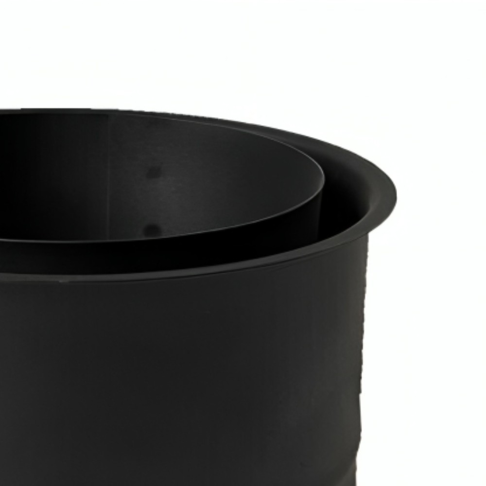Dvigubas dūmtraukio adapteris MK NERO, Plienas, Juodas, 115 mm, Ø150 | Krosneliu pajungimo vamzdziai | Kaminai |