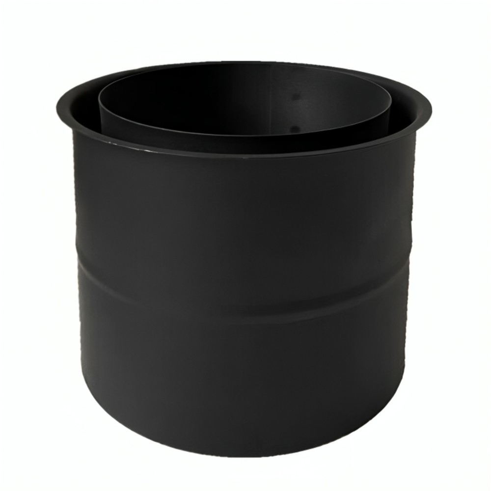 Dvigubas dūmtraukio adapteris MK NERO, Plienas, Juodas, 115 mm, Ø130 | Krosneliu pajungimo vamzdziai | Kaminai |