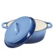 Emaliuotas ketaus puodas, Mėlyna, ovali, 33x27см |  |  |