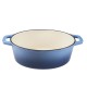 Emaliuotas ketaus puodas, Mėlyna, ovali, 33x27см |  |  |