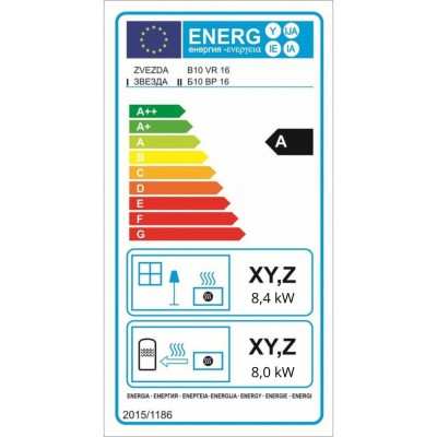 Židinys su vandens kontūru Zvezda Camera B10 VR 16, 16.4kw - Prekių palyginimas