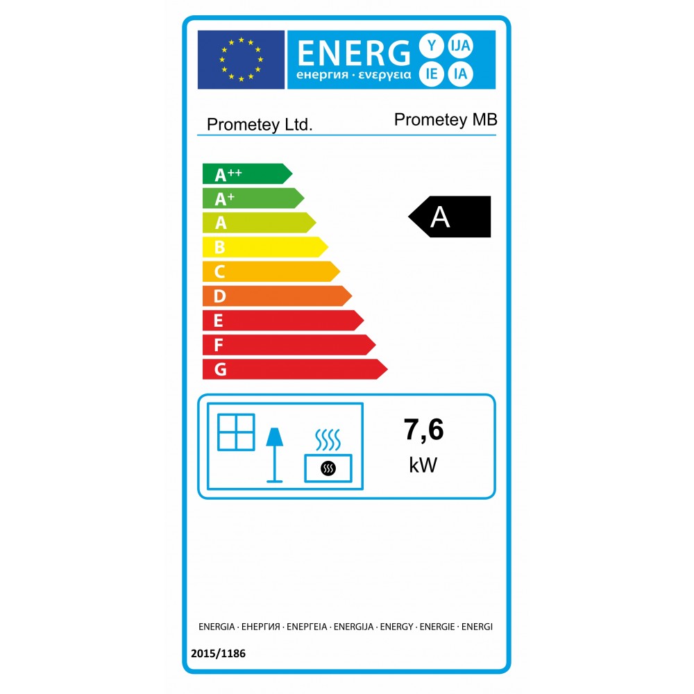 Malkinė krosnelė Prometey “Metal top”, 7.6kW | Malkinės krosnelės | Krosnelės |