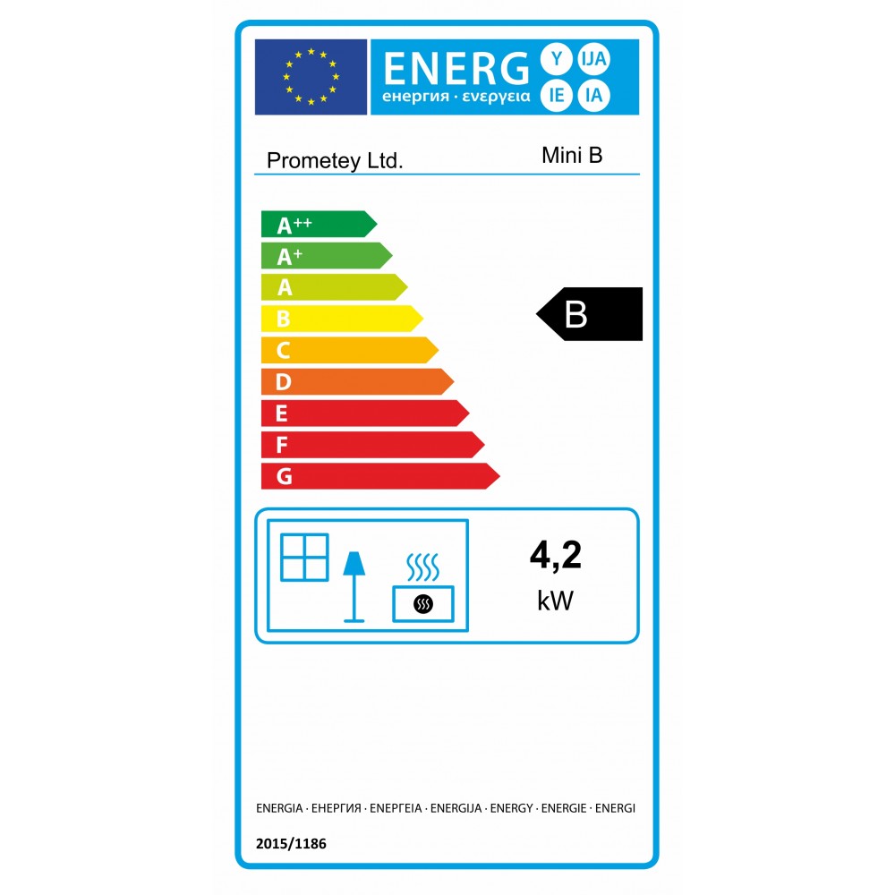Malkinė krosnelė Prometey Mini B, 4.2kW | Malkinės krosnelės | Krosnelės |