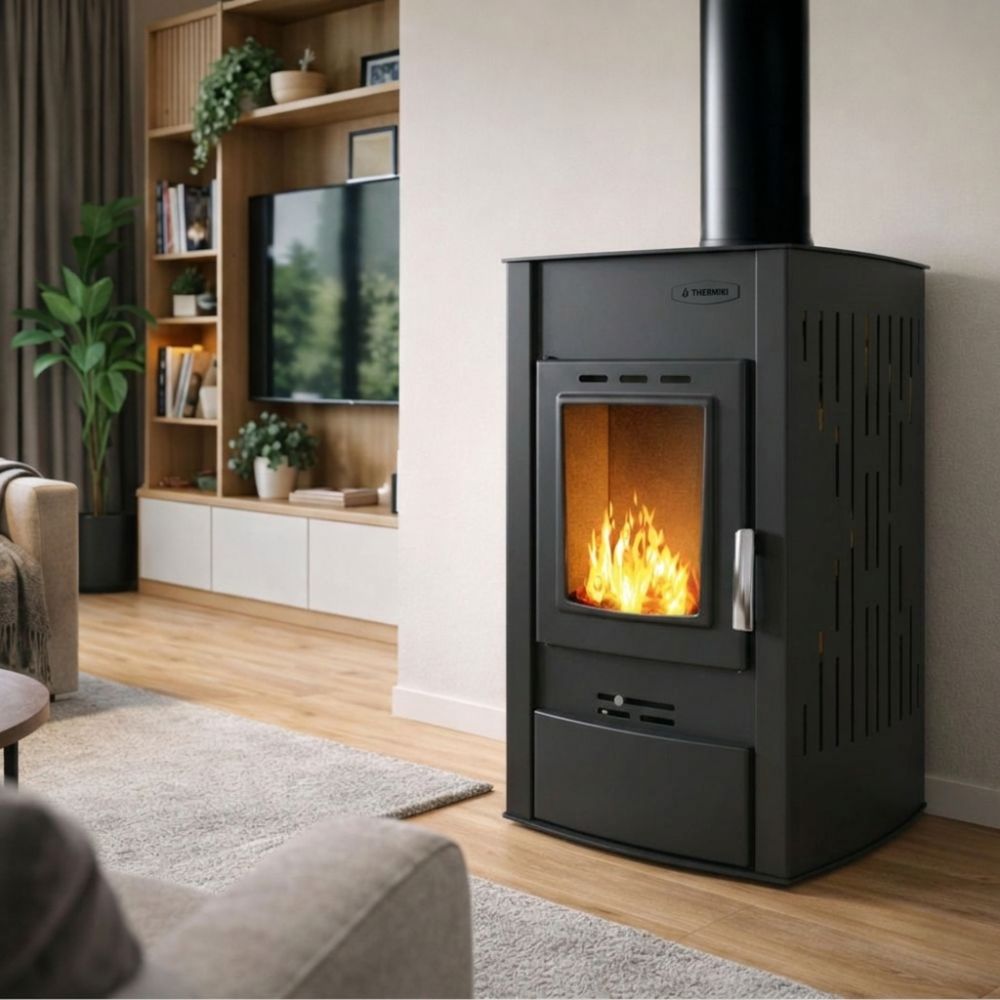 Malkinė krosnelė su vandens kontūru Velmora Fire ATS HYDRO juoda, 25kW | Krosneles su vandens konturu | Krosnelės |