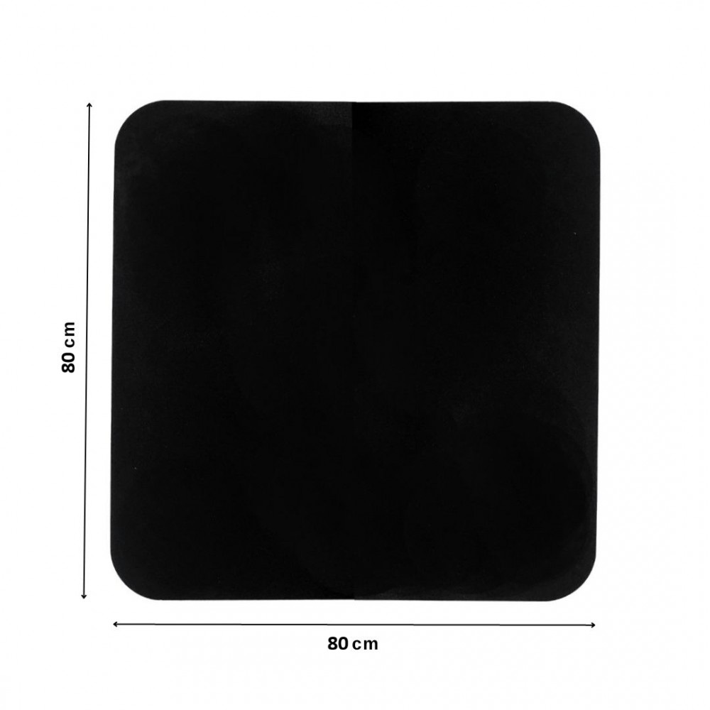 Grindų apsauga krosnims, Juodas plienas 2mm, Dydis 80x80cm | Krosnelės priedai |  |