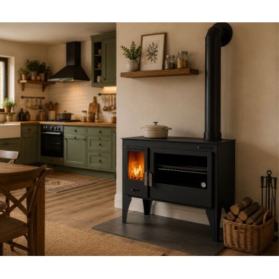 Мalkinė krosnelė viryklė Velmora Fire ATS ΜΑSΙΝΑ PLUS 500, 11.2kW - Krosnelės