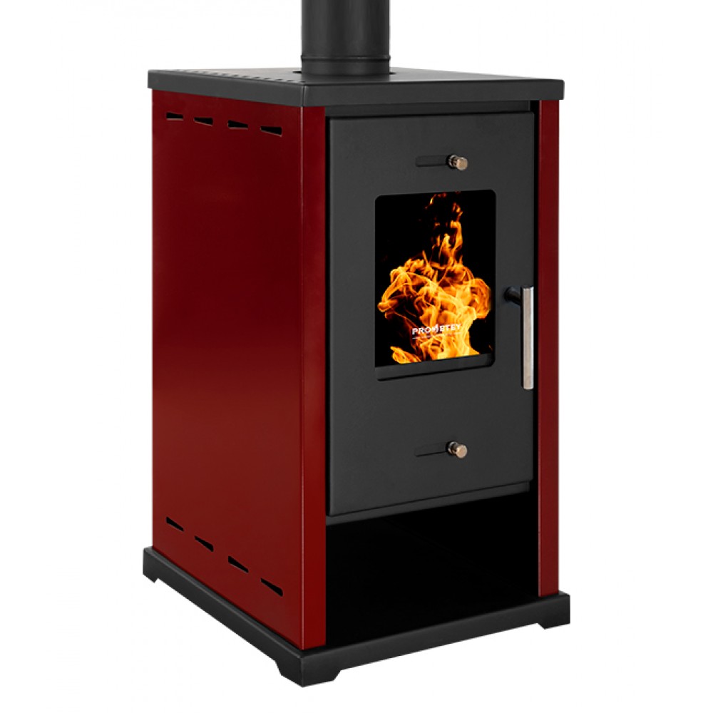 Malkinė krosnelė Prometey EKO Mini Bordo, 6.4 kW | Malkinės krosnelės | Krosnelės |