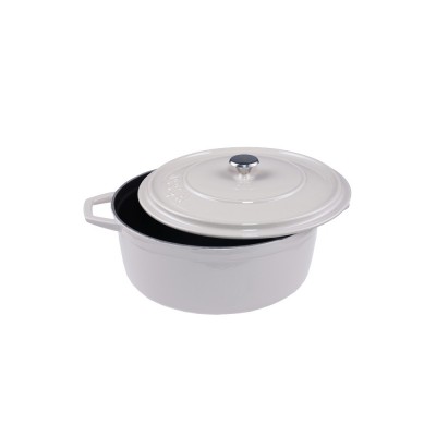 Ketaus gilus puodas Hosse, Ivory, Ф12 - Ketaus puodas