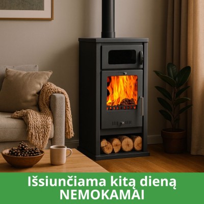 Malkinė krosnelė su orkaite Balkan Energy Troy, 7.8 kW - Malkinės krosnelės