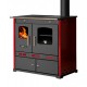 Мalkinė krosnelė viryklė Prometey Perfect Eco Lux su dešiniuoju dūmtraukiu, bordo, 7.5kW |  |  |