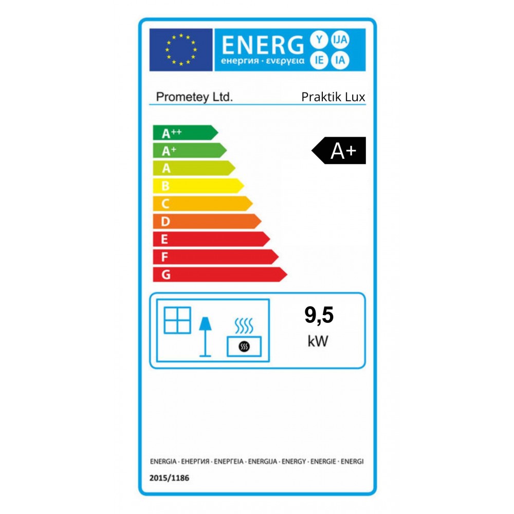 Мalkinė krosnelė viryklė Prometey Perfect Practik Lux su dešiniuoju dūmtraukiu, bordo, 9.5kW |  |  |