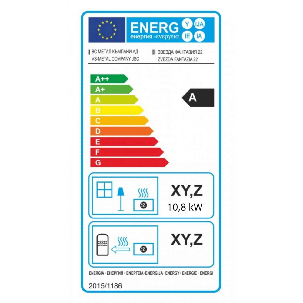 Malkinė krosnelė Zvezda Fantasia, 10.8 kW | Konvekcines malkines krosneles | Malkinė krosnelės |