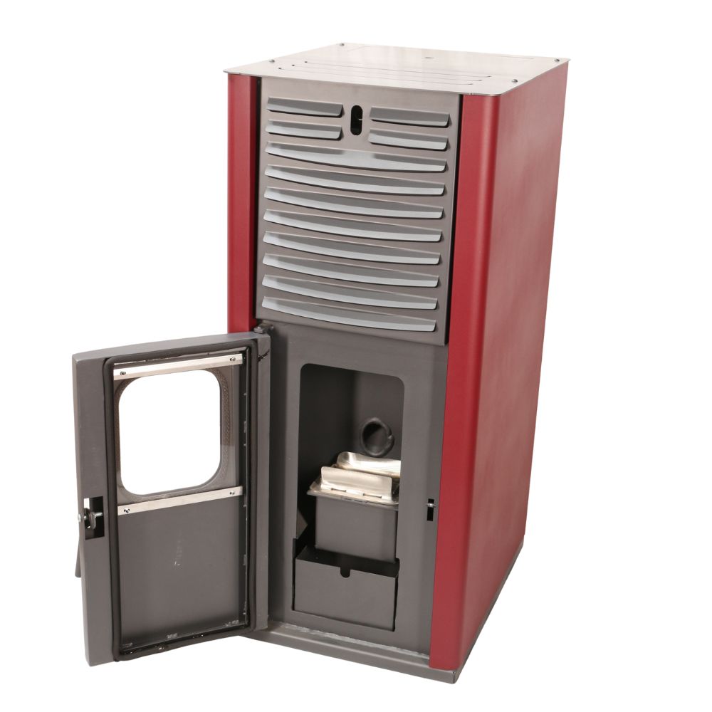 Granulinė krosnelė su vandens kontūru Mytherm IOLI TS 35 raudona, 38kW | Granulines krosneles su vandens konturu | Granulinės krosnelės |