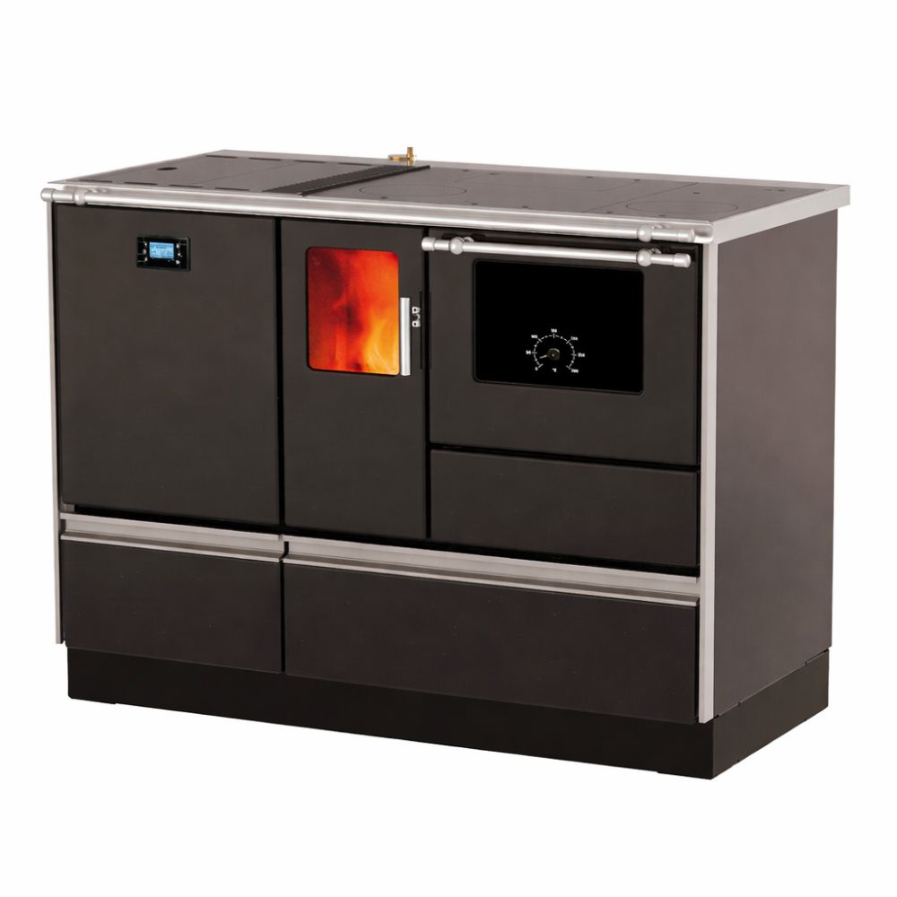 Granulių viryklė su vandens konturu Alfa Plam Alfa Term 20 Pellet Antracitas, 20kW | Granulių viryklės | Granulės |