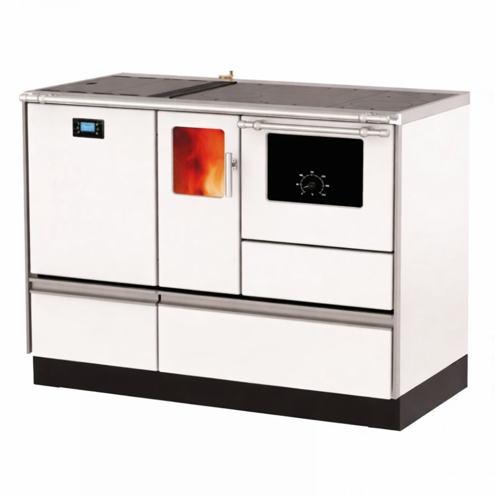 Granulių viryklė su vandens konturu Alfa Plam Alfa Term 20 Pellet Balta, 20kW | Granulių viryklės | Granulės |