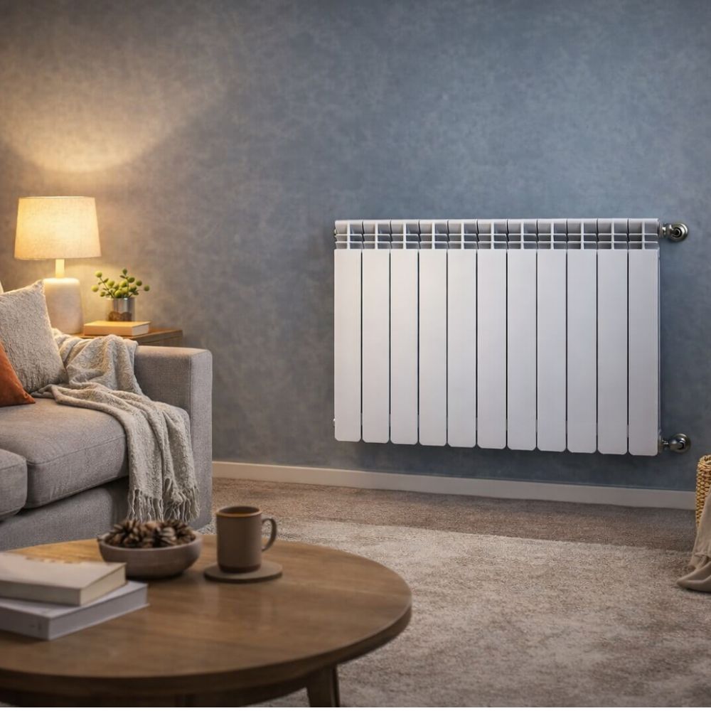 Pilnas aliuminio radiatorių komplektas „Helyos Evo H700“, 8 vnt. x 10 sekcijų | Aliuminio radiatoriai | Radiatoriai |