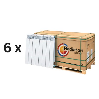 Pilnas aliuminio radiatorių komplektas „Helyos Evo H350“, 6 vnt. x 10 sekcijų - Radiatoriai