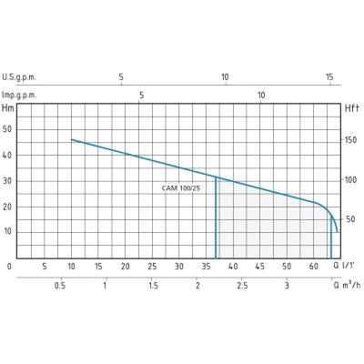 Hidroforinis siurblys Speroni Marina CAM 100/25 25L – galia 750 W, keliamasis aukštis 46 m, srautas 60 L/min - Vandens siurbliai