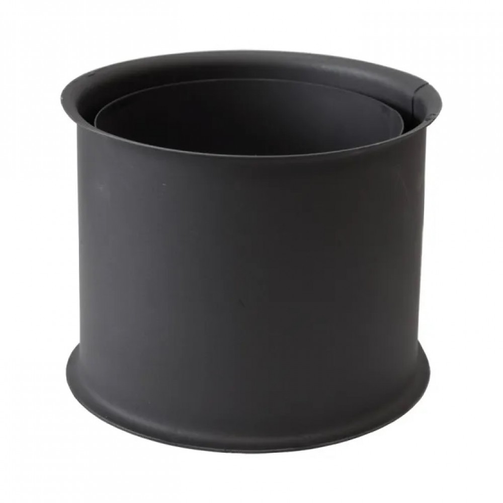 Dvigubas dūmtraukio adapteris PARKANEX, Plienas, Juodas, 115 mm, Ø130, Storis 2mm | Krosneliu pajungimo vamzdziai | Kaminai |