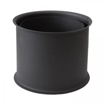 Dvigubas dūmtraukio adapteris PARKANEX, Plienas, Juodas, 115 mm, Ø130, Storis 2mm - Krosneliu pajungimo vamzdziai