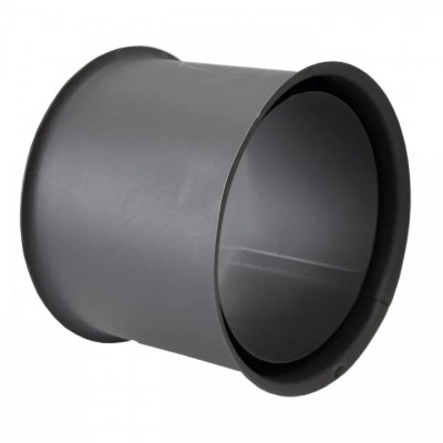 Dvigubas dūmtraukio adapteris PARKANEX, Plienas, Juodas, 115 mm, Ø130, Storis 2mm - Krosneliu pajungimo vamzdziai