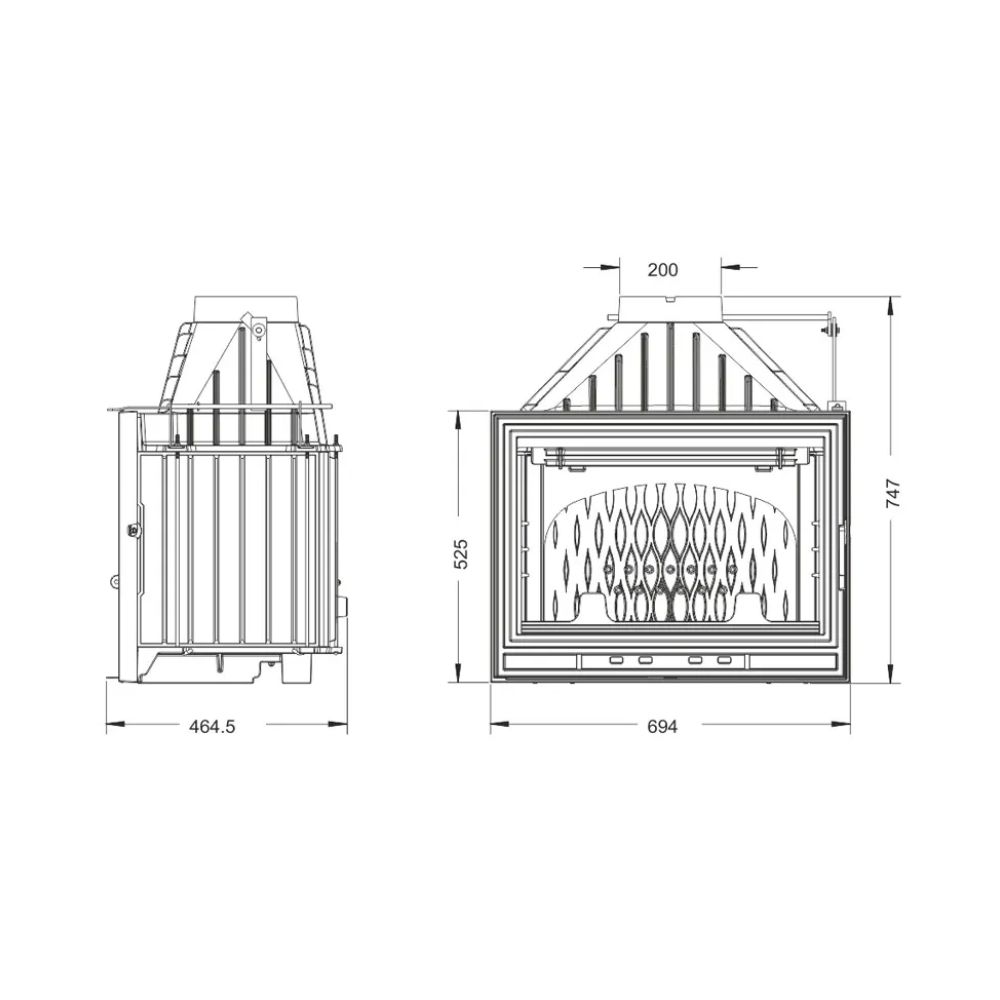 Židinio kapsulė UNIFLAM 700 OPTIMA ECO su sklende, 12 kW | Ketaus zidinio kapsules Židinio kapsulė UNIFLAM 700 OPTIMA ECO su sklende, 12 kW | Ketaus zidinio kapsules | Židiniai |