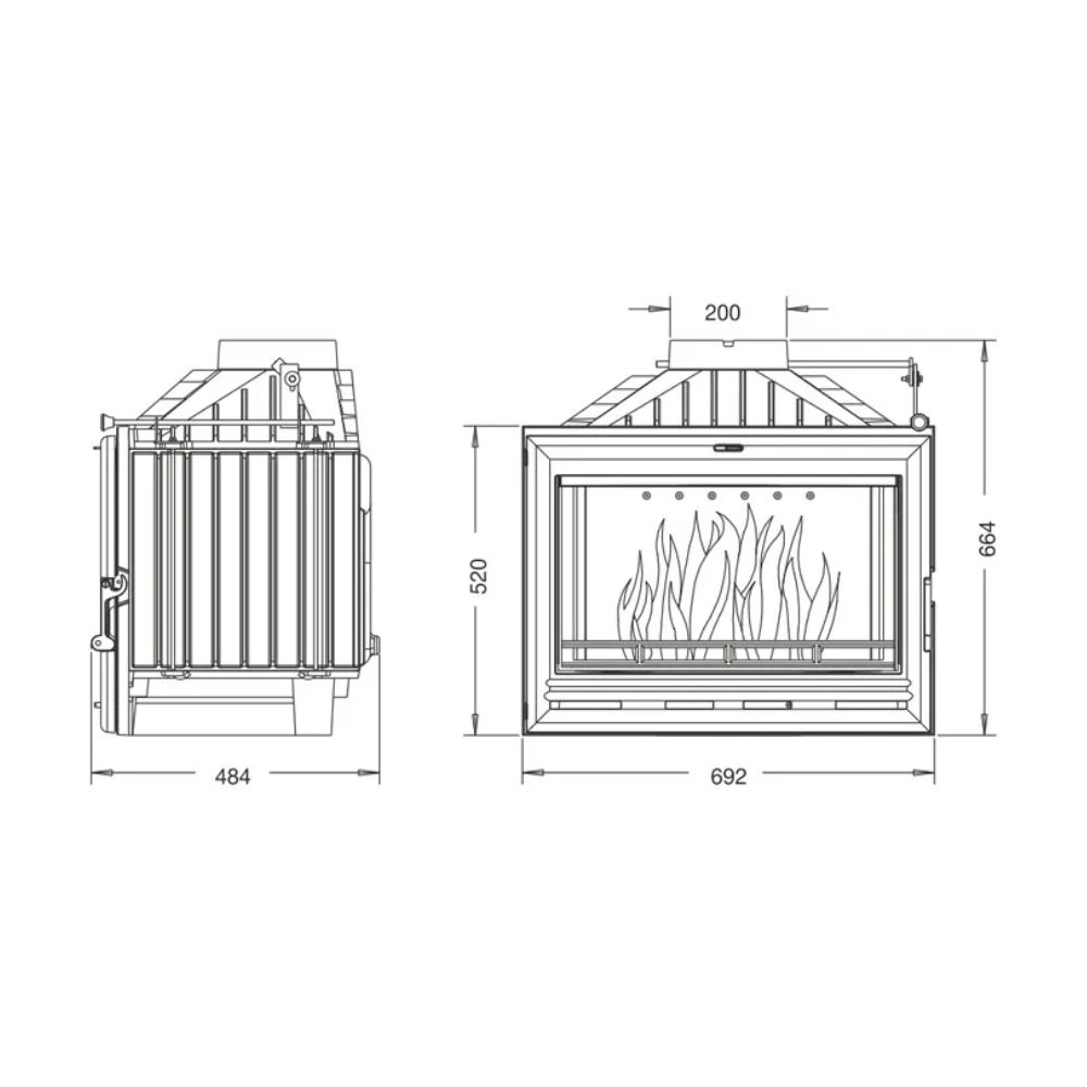Židinio kapsulė UNIFLAM 700 OPTION ECO su sklende ir oro tiekimu, 10 kW | Malkiniai zidiniai Židinio kapsulė UNIFLAM 700 OPTION ECO su sklende ir oro tiekimu, 10 kW | Malkiniai zidiniai | Židiniai |