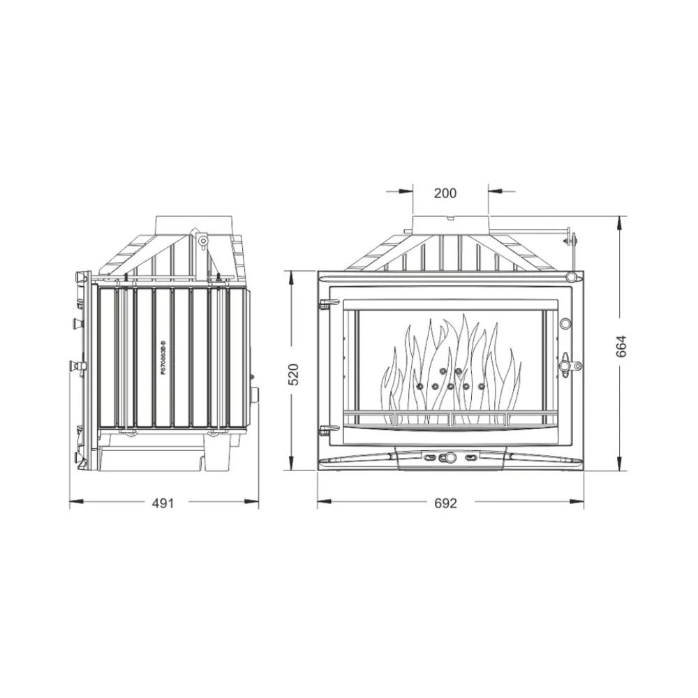 Židinio kapsulė UNIFLAM 700 SELENIC ECO su sklende, 10 kW | Ketaus zidinio kapsules Židinio kapsulė UNIFLAM 700 SELENIC ECO su sklende, 10 kW | Ketaus zidinio kapsules | Židiniai |