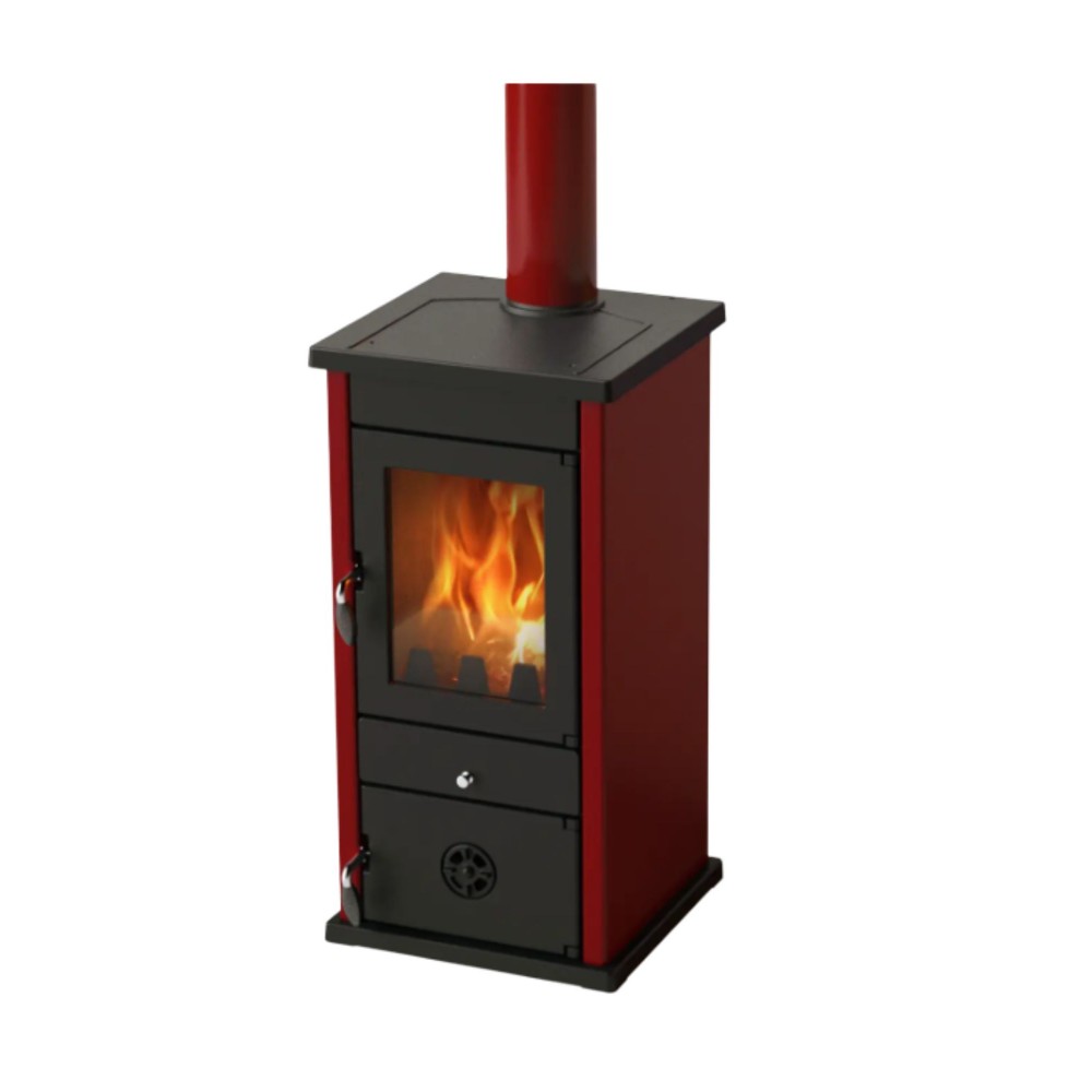 Malkinė krosnelė su vandens kontūru MBS Thermo Vesta Red, 8kW | Malkines krosneles su vandens konturu | Malkinė krosnelės |