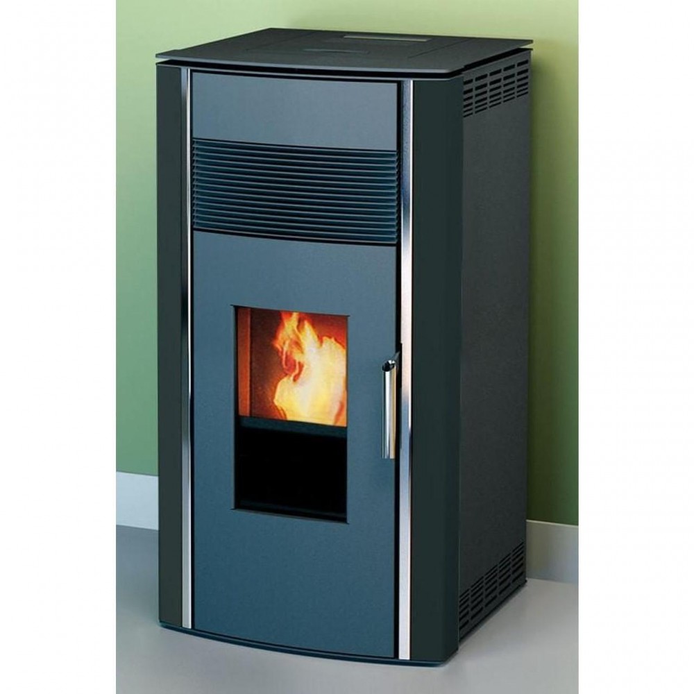 Granulinė krosnele Alfa Plam Luca Juoda, 8kW | Konvekcines granulinės krosnys | Granulinės krosnys |