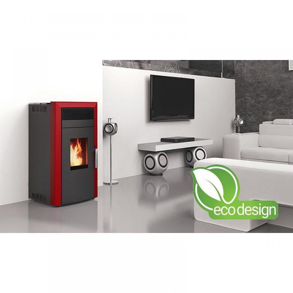 Granulinė krosnelė su vandens kontūru Alfa Plam Commo 15 Bordo, 15kW | Granulines krosneles su vandens konturu | Granulinės krosnys |