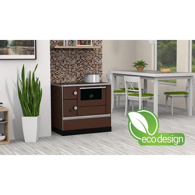 Мalkinė krosnelė viryklė Alfa Plam Alfa 90 H Favorit Rudas, 6.4kW - Malkinė viryklės
