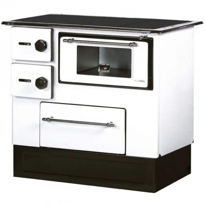 Мalkinė krosnelė viryklė Alfa Plam Regular 46 Balta Dešinė, 5kW - Malkinė viryklės