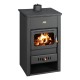 Malkinė krosnelė su vandens kontūru Prity K2 CP W10 su ketaus viršumi, 13.3 kW | Malkinės krosnelės | Krosnelės |
