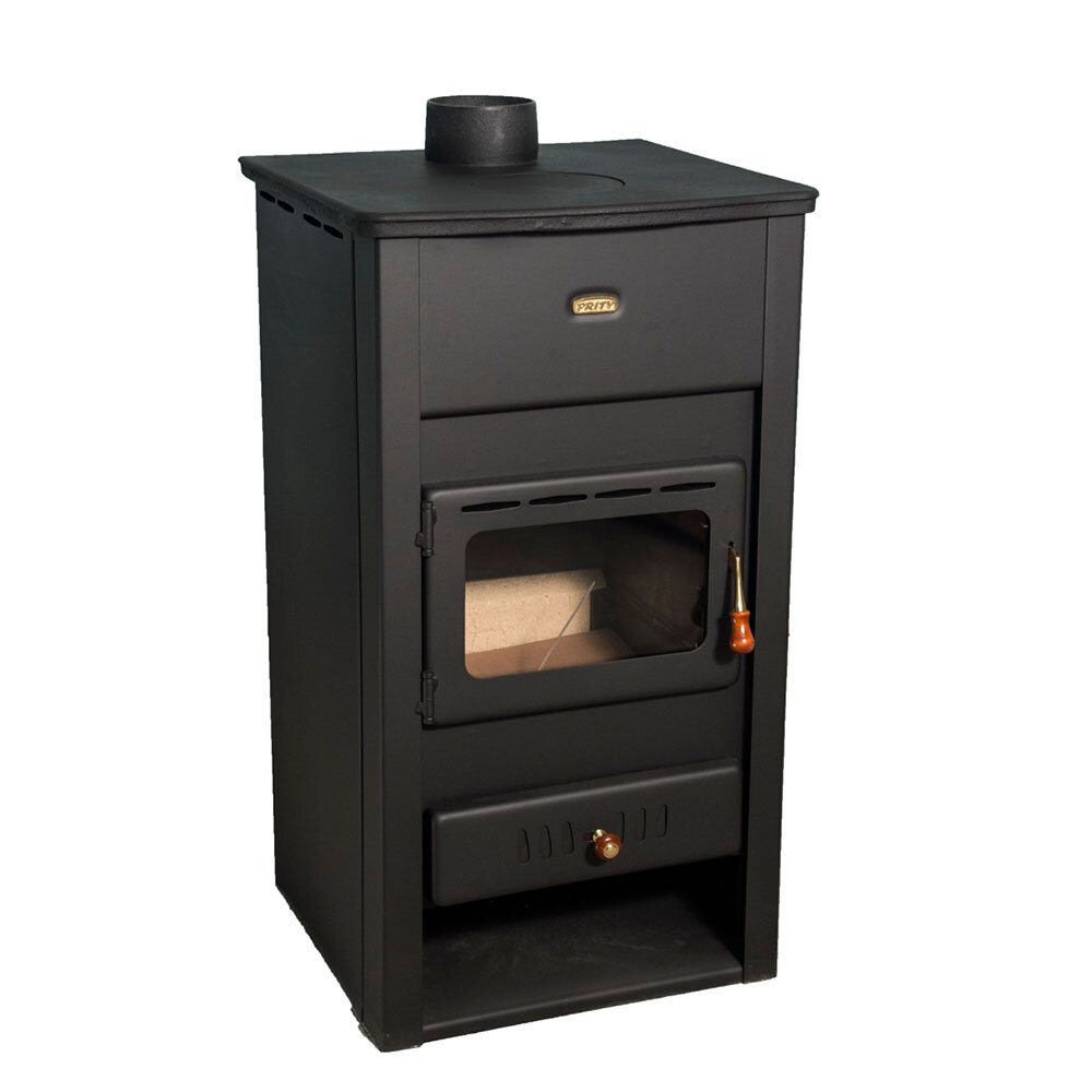 Malkinė krosnelė Prity K2 CP su ketaus viršumi, 10,4 kW | Malkinės krosnelės | Krosnelės |