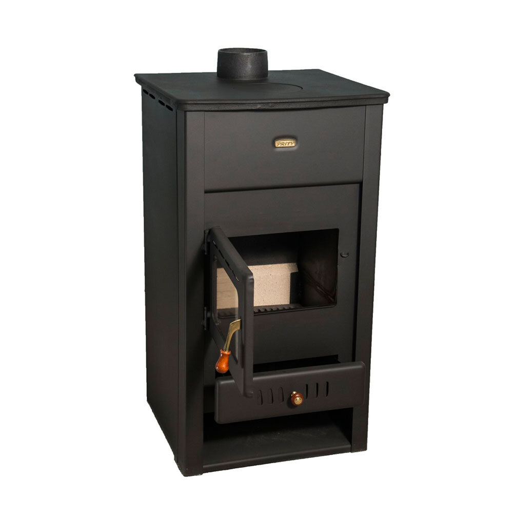 Malkinė krosnelė Prity K2 CP su ketaus viršumi, 10,4 kW | Malkinės krosnelės | Krosnelės |