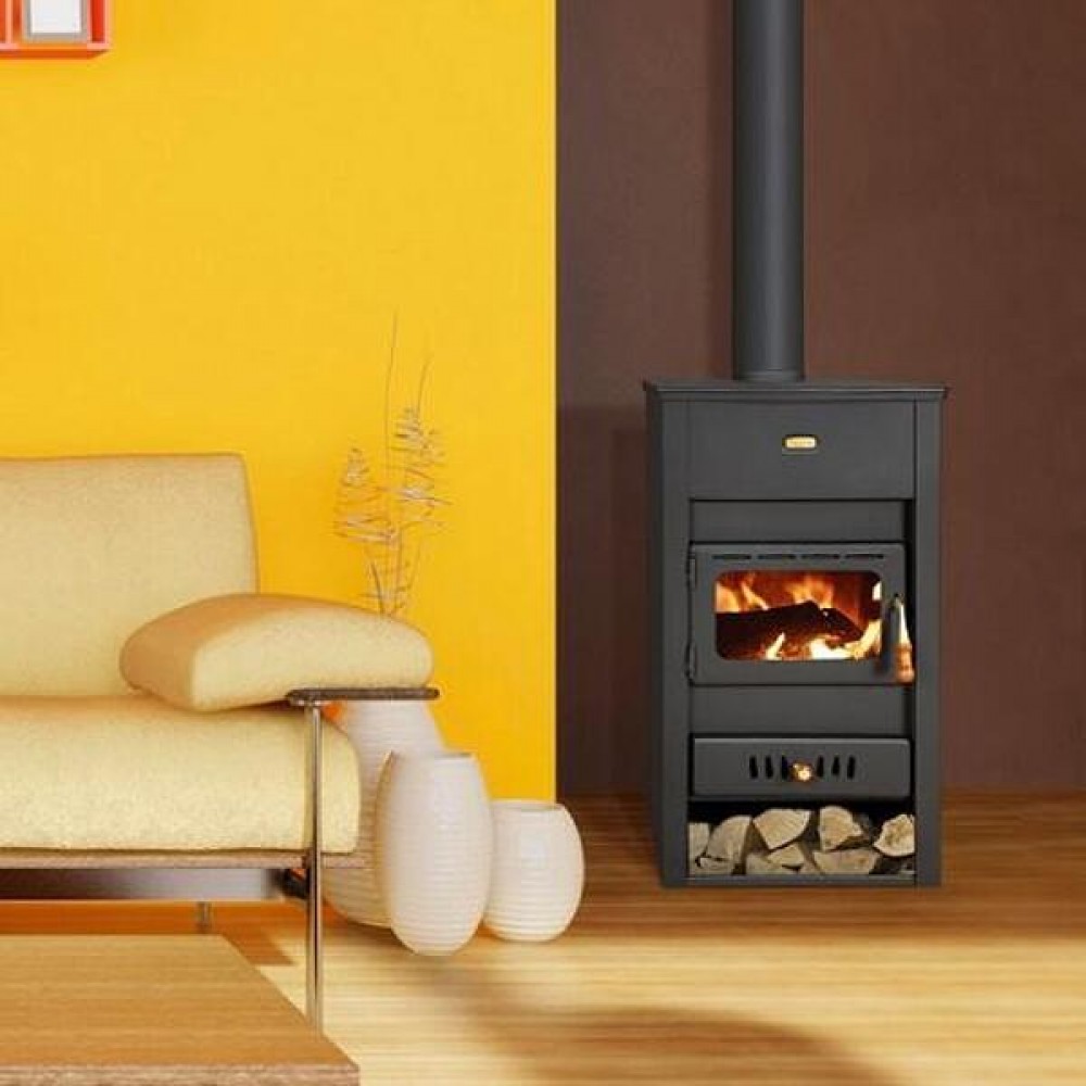 Malkinė krosnelė Prity K2 CP su ketaus viršumi, 10,4 kW | Malkinės krosnelės | Krosnelės |
