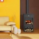 Malkinė krosnelė Prity K2 CP su ketaus viršumi, 10,4 kW | Malkinės krosnelės | Krosnelės |