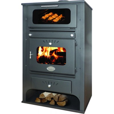 Malkinė krosnelė su vandens kontūru ir su orkaite Zvezda GF VR 16, 15.4kW - Malkinė viryklės