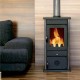 Malkinė krosnelė su vandens kontūru MBS Thermo Vesta, Juoda, 9 kW | Malkines krosneles su vandens konturu | Malkinė krosnelės |