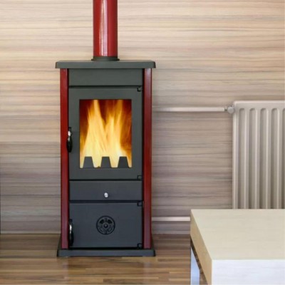 Malkinė krosnelė su vandens kontūru MBS Thermo Vesta Red, 8kW - Krosneles su vandens konturu