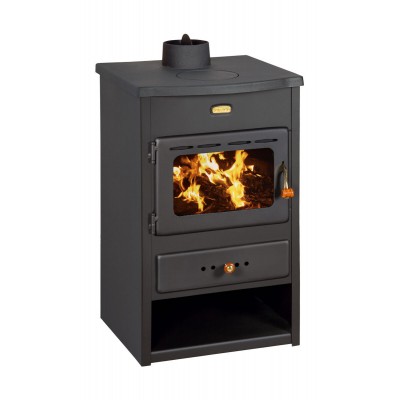 Malkinė krosnelė PRITY K1 CP su ketaus viršumi, 9,5 kW - Malkinės krosnelės